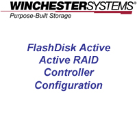 How to video for FlashDisk RAID Disk Array showing the setup of active-active RAID controllers using the FlashDisk Global Manager's easy to use GUI.